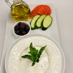 Labneh with black seeds, olive oil and mint at Cedar North, London Ontario